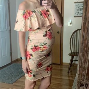 Hello Miz Floral Maternity Dress Pink